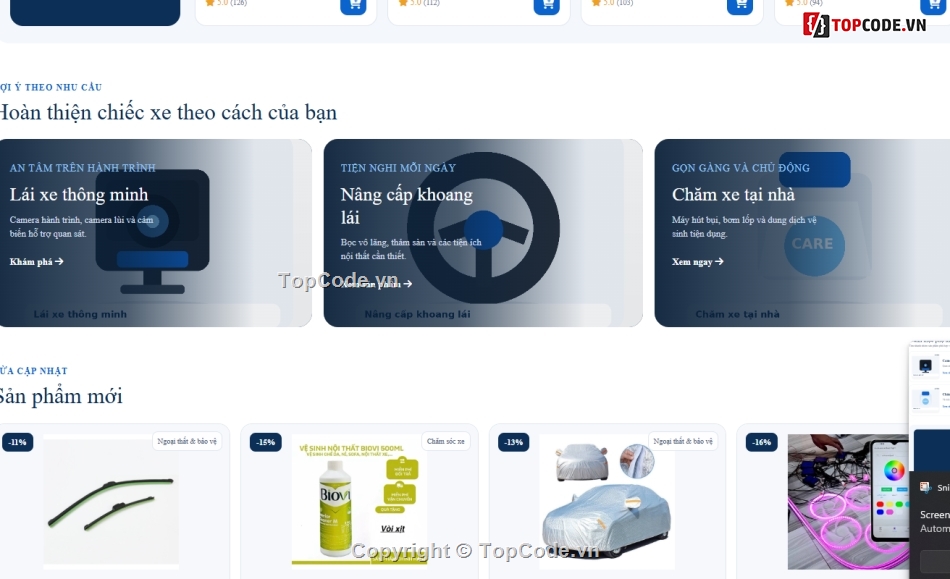 Đồ án,phụ kiện,Website bán phụ kiện ô tô